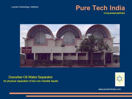Pure Tech India Desorber Oil Water Separator