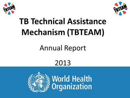 TB Technical Assistance Mechanism (TBTEAM) Annual Report 2013.