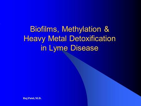 Biofilms, Methylation & Heavy Metal Detoxification in Lyme Disease