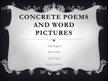 Concrete Poems and Word Pictures