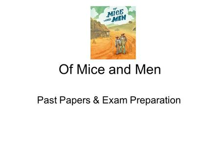 Past Papers & Exam Preparation