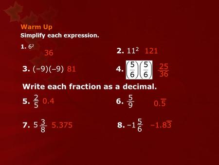 Write each fraction as a decimal.
