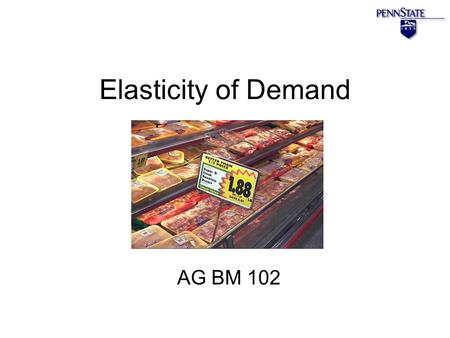 Elasticity of Demand AG BM 102.