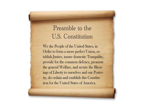 Preamble Goals GOALMEANING In order to form a more perfect union” Create a nation in which states work together. Establish justice Setting up a court.