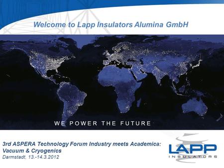 Welcome to Lapp Insulators Alumina GmbH