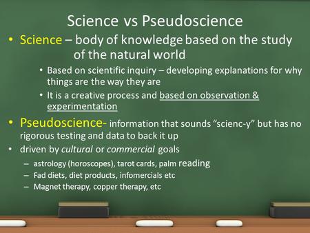 Science vs Pseudoscience