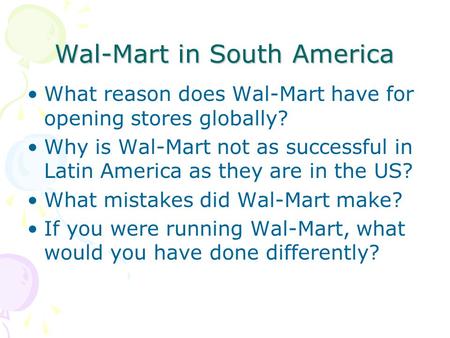 Wal-Mart in South America