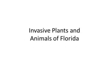 Invasive Plants and Animals of Florida. Monitor Lizard Aggressive and powerful, the Monitor Lizard is native to the Southeast – primarily Florida. They.