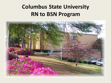 Columbus State University RN to BSN Program. Apply to Columbus State University (Application Online)
