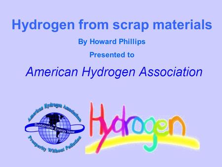 Hydrogen from scrap materials
