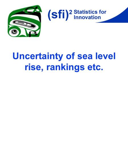 Uncertainty of sea level rise, rankings etc. First some results on the temperature hiatus.