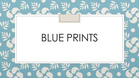 Blue Prints.