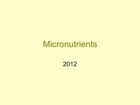 Micronutrients 2012.