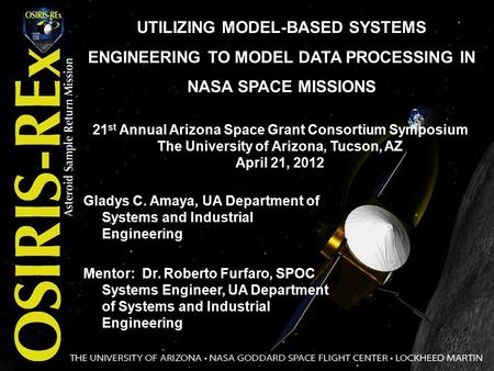 21st Annual Arizona Space Grant Consortium Symposium