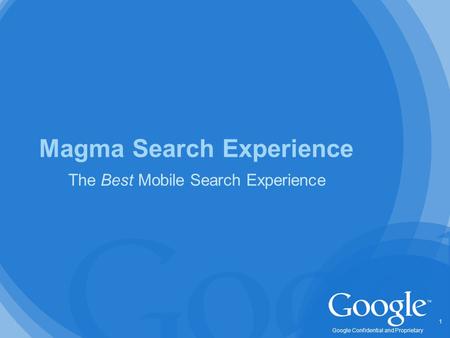 Magma Search Experience
