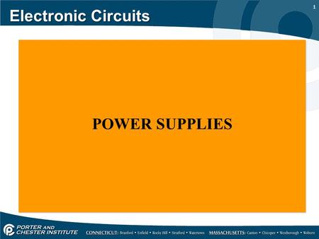 Electronic Circuits POWER SUPPLIES.
