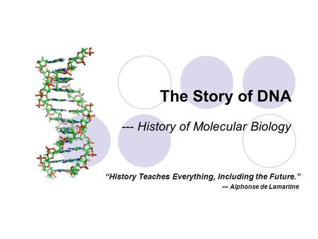 --- History of Molecular Biology