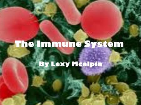 The Immune System By Lexy Mcalpin. All Systems Go: The immune system is the body's defense against infectious organisms and other invaders. Through a.