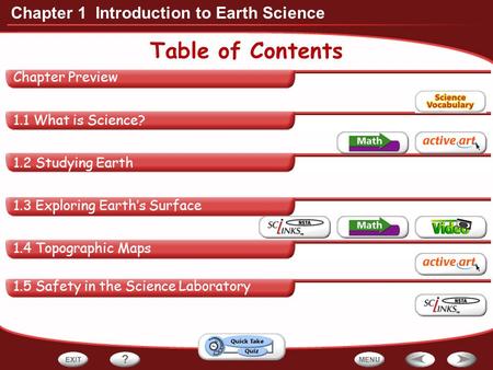 Table of Contents Chapter Preview 1.1 What is Science?
