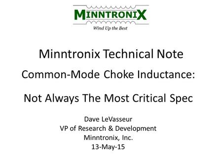 Minntronix Technical Note