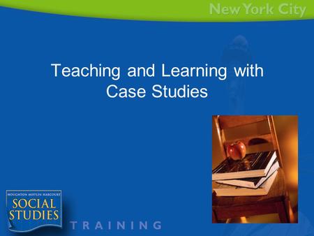 Teaching and Learning with Case Studies. Agenda Understand how a case study is different How to effectively use a case study How to expand a case study.