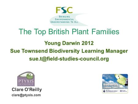 The Top British Plant Families Young Darwin 2012