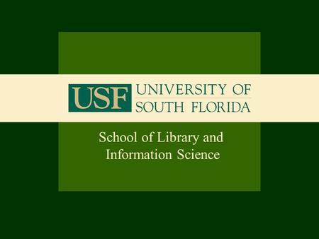 School of Library and Information Science. Graduate School- What’s different?  Higher Level of Thinking Analysis Synthesis Reflection Discussion  Theoretical.