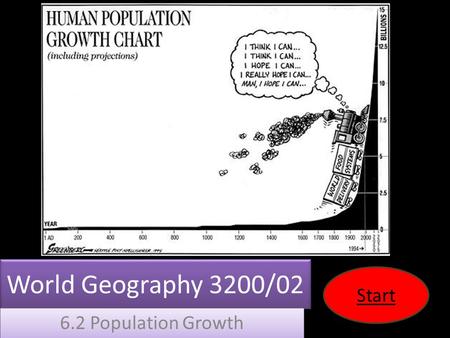 World Geography 3200/02 6.2 Population Growth Start.