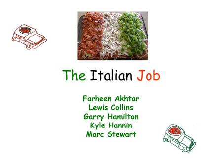 The Italian Job Farheen Akhtar Lewis Collins Garry Hamilton Kyle Hannin Marc Stewart.