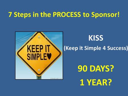 7 Steps in the PROCESS to Sponsor!