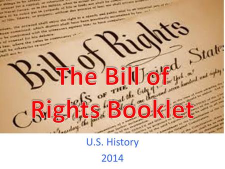 The Bill of Rights Booklet