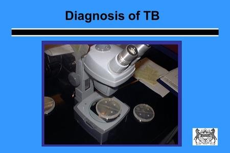 Diagnosis of TB.