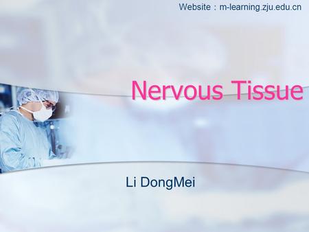 Nervous Tissue Li DongMei Website ： m-learning.zju.edu.cn.