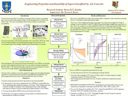 Engineering Properties and Durability of Super-Classified Fly Ash Concrete Research Student: Bruce K.T. Kandie Supervisor: Dr. Ewan A. Byars Figure 3.