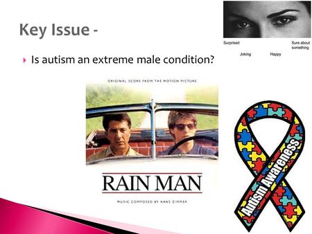 Key Issue - Is autism an extreme male condition?.
