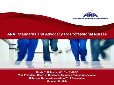 ANA: Standards and Advocacy for Professional Nurses