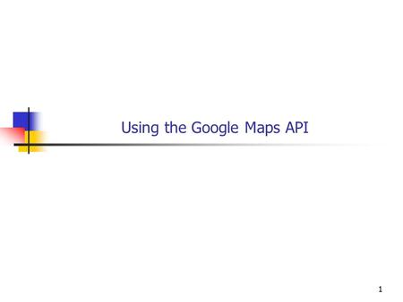 11 Using the Google Maps API. 2 Objectives You will be able to Use the Google Maps API to display a map of any location on an HTML page. Programatically.