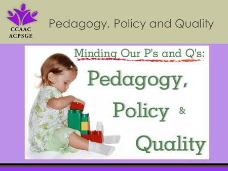 Pedagogy, Policy and Quality