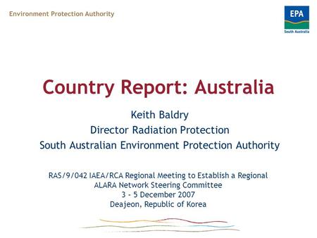Country Report: Australia