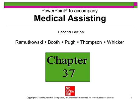 Medical Assisting Chapter 37