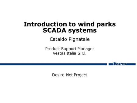 Introduction to wind parks SCADA systems