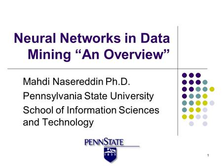 Neural Networks in Data Mining “An Overview”