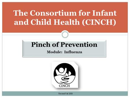 The Consortium for Infant and Child Health (CINCH) Pinch of Prevention Module: Influenza Revised Fall 2009.