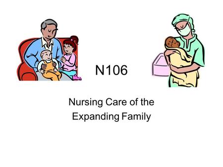 N106 Nursing Care of the Expanding Family. Outline Issues amp; Trends 