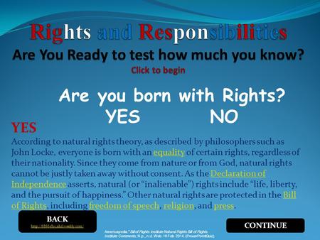 Are you born with Rights?