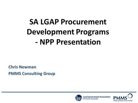 SA LGAP Procurement Development Programs - NPP Presentation