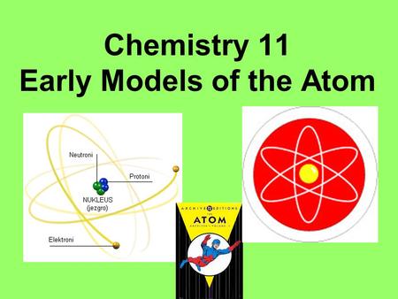 Chemistry 11 Early Models of the Atom. Ancient Greeks were the first to come up with the idea of atoms. Democritus Democritus suggested that all matter.