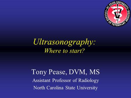 Ultrasonography: Where to start?