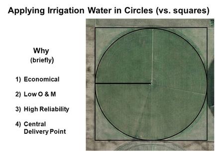 Applying Irrigation Water in Circles (vs. squares)