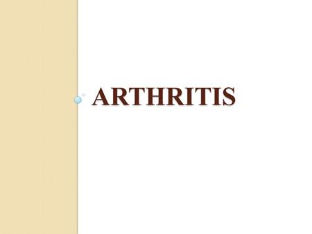 ARTHRITIS. Osteoarthritis is a degenerative joint disease is the most common joint disorder. It is a frequent part of aging and is an important cause.